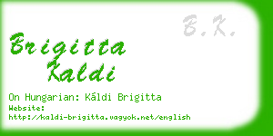 brigitta kaldi business card