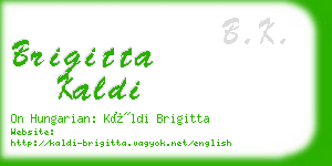 brigitta kaldi business card